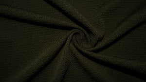 Army #182 Bullet Ribbed Scuba Techno Double Knit 2-Way Stretch Polyester Spandex Apparel Craft Fabric 58&quot;-60&quot; Wide By The Yard