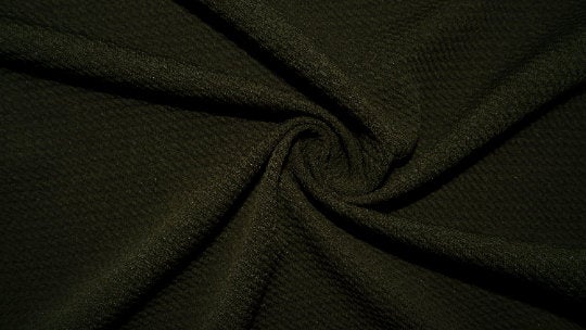 Army #182 Bullet Ribbed Scuba Techno Double Knit 2-Way Stretch Polyester Spandex Apparel Craft Fabric 58"-60" Wide By The Yard