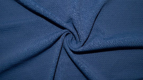 Blue Gray #190 Bullet Ribbed Scuba Techno Double Knit 2-Way Stretch Polyester Spandex Apparel Craft Fabric 58"-60" Wide By The Yard