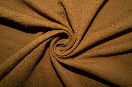 Camel #160 Bullet Ribbed Scuba Techno Double Knit 2-Way Stretch Polyester Spandex Apparel Craft Fabric 58"-60" Wide By The Yard