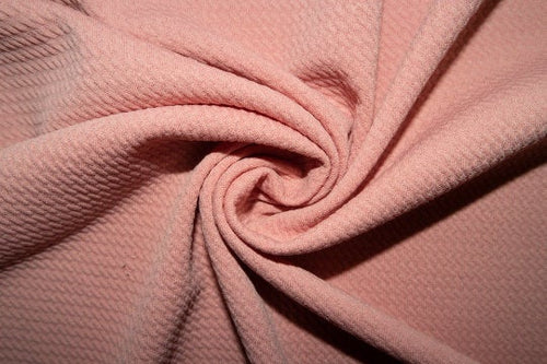 Rose Pink #15 Bullet Ribbed Scuba Techno Double Knit 2-Way Stretch Polyester Spandex Apparel Craft Fabric 58"-60" Wide By The Yard