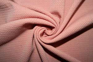 Rose Pink #15 Bullet Ribbed Scuba Techno Double Knit 2-Way Stretch Polyester Spandex Apparel Craft Fabric 58&quot;-60&quot; Wide By The Yard