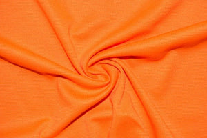 Neon Orange Ponte Di Roma Double Knit Polyester Rayon Spandex Stretch Medium Weight Apparel Craft Fabric 58"-60" Wide By The Yard