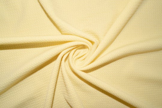 Banana #22 Bullet Ribbed Scuba Techno Double Knit 2-Way Stretch Polyester Spandex Apparel Craft Fabric 58"-60" Wide By The Yard