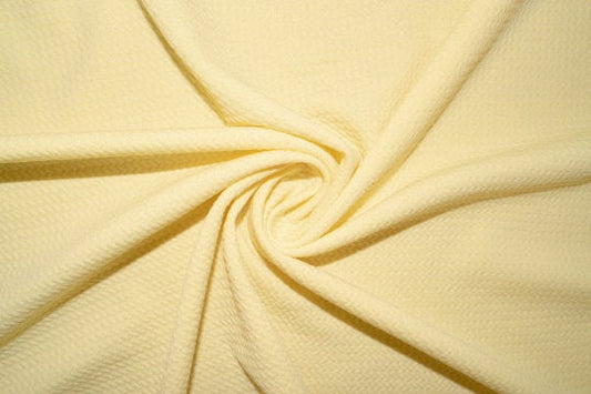 Banana #22 Bullet Ribbed Scuba Techno Double Knit 2-Way Stretch Polyester Spandex Apparel Craft Fabric 58"-60" Wide By The Yard