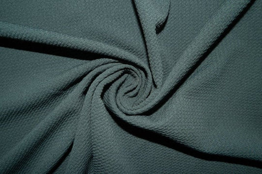 Charcoal #147 Bullet Ribbed Scuba Techno Double Knit 2-Way Stretch Polyester Spandex Apparel Craft Fabric 58"-60" Wide By The Yard
