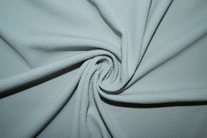 Glacier Gray #116 Bullet Ribbed Scuba Techno Double Knit 2-Way Stretch Polyester Spandex Apparel Craft Fabric 58&quot;-60&quot; Wide By The Yard