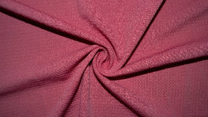 Marsala #186 Bullet Ribbed Scuba Techno Double Knit 2-Way Stretch Polyester Spandex Apparel Craft Fabric 58&quot;-60&quot; Wide By The Yard