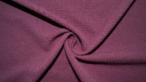 Mauve #181 Bullet Ribbed Scuba Techno Double Knit 2-Way Stretch Polyester Spandex Apparel Craft Fabric 58"-60" Wide By The Yard