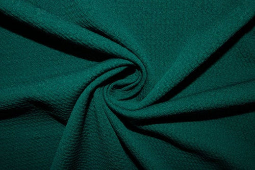 Peacock #40 Bullet Ribbed Scuba Techno Double Knit 2-Way Stretch Polyester Spandex Apparel Craft Fabric 58"-60" Wide By The Yard