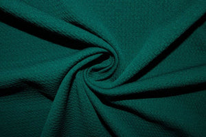 Peacock #40 Bullet Ribbed Scuba Techno Double Knit 2-Way Stretch Polyester Spandex Apparel Craft Fabric 58&quot;-60&quot; Wide By The Yard