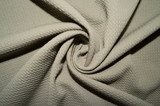 Sage #14 Bullet Ribbed Scuba Techno Double Knit 2-Way Stretch Polyester Spandex Apparel Craft Fabric 58"-60" Wide By The Yard