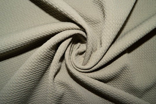 Sage #14 Bullet Ribbed Scuba Techno Double Knit 2-Way Stretch Polyester Spandex Apparel Craft Fabric 58"-60" Wide By The Yard
