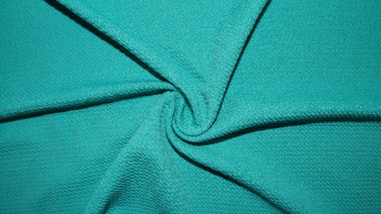 Dusty Jade #187 Bullet Ribbed Scuba Techno Double Knit 2-Way Stretch Polyester Spandex Apparel Craft Fabric 58"-60" Wide By The Yard