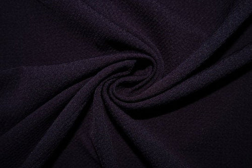 Eggplant #119 Bullet Ribbed Scuba Techno Double Knit 2-Way Stretch Polyester Spandex Apparel Craft Fabric 58"-60" Wide By The Yard