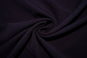 Eggplant #119 Bullet Ribbed Scuba Techno Double Knit 2-Way Stretch Polyester Spandex Apparel Craft Fabric 58&quot;-60&quot; Wide By The Yard