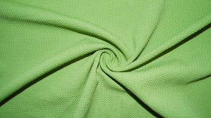 Green Apple #170 Bullet Ribbed Scuba Techno Double Knit 2-Way Stretch Polyester Spandex Apparel Craft Fabric 58&quot;-60&quot; Wide By The Yard
