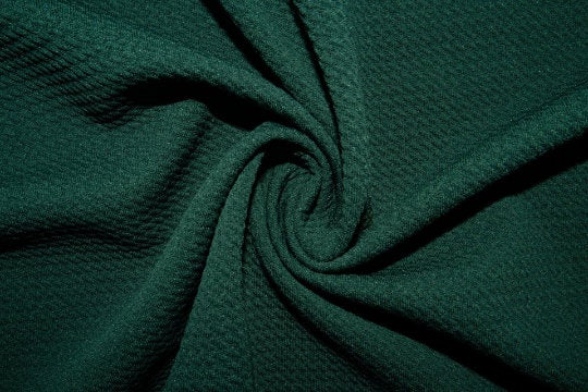 Hunter #30 Bullet Ribbed Scuba Techno Double Knit 2-Way Stretch Polyester Spandex Apparel Craft Fabric 58"-60" Wide By The Yard