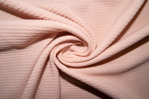 Nude #20 Bullet Ribbed Scuba Techno Double Knit 2-Way Stretch Polyester Spandex Apparel Craft Fabric 58&quot;-60&quot; Wide By The Yard