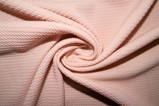 Nude #20 Bullet Ribbed Scuba Techno Double Knit 2-Way Stretch Polyester Spandex Apparel Craft Fabric 58"-60" Wide By The Yard