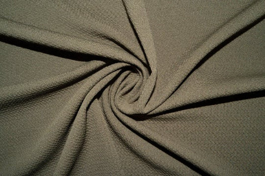 Olive #11 Bullet Ribbed Scuba Techno Double Knit 2-Way Stretch Polyester Spandex Apparel Craft Fabric 58"-60" Wide By The Yard