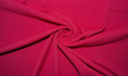 Raspberry #70 Bullet Ribbed Scuba Techno Double Knit 2-Way Stretch Polyester Spandex Apparel Craft Fabric 58"-60" Wide By The Yard