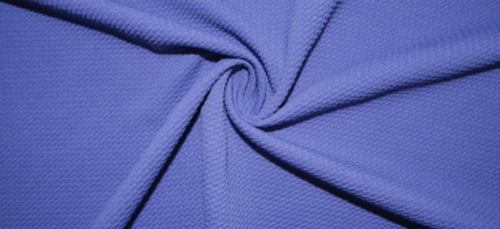 Periwinkle #172 Bullet Ribbed Scuba Techno Double Knit 2-Way Stretch Polyester Spandex Apparel Craft Fabric 58"-60" Wide By The Yard